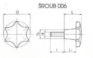 plastový šroub M12x34 6 žlábků 14090034