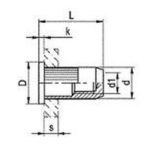 nýtovací matice OTEVŘENÁ M5x12 A2 NEREZ plochá rýhovaná hlava rýhované tělo (s= 0.3-2.0 mm) Firma Killich s.r.o. nabízí Nýtovací techniku. V sortimentu nýtovací techniky jsou nýtovací matice otevřené s plochou hlavou. Nýtovací matice otevřené s plochou jsou ocelové(pozinkované) a nerezové A2. Jsou různé druhy nýtovacích matic s plochou hlavou (rýhované tělo