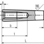 kolík 12x80 h10 BEZ PÚ kalený kužel+vnitřní závit DIN 7978