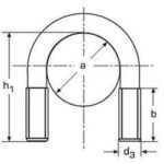 třmen (šroub) tvar U M12 90-102 3.1/2" BÍLÝ ZINEK