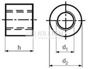 matice M16x40 A2 NEREZ trubková spojovací