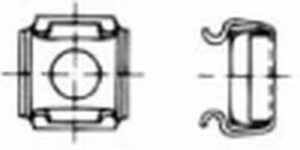 matice M8 v kleci 1.0-1.7 A2 NEREZ pro otvor 12.3x12.3