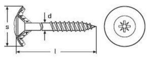 vrut 4.5x45 čočková hlava