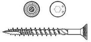vrut konstrukční 3.5x30 ŽLUTÝ ZINEK zápustná hlava TORX 15 Firma Killich s.r.o. nabízí stavební vruty Profix RF do dřevěných konstrukcí.Tyto speciální vruty do dřeva jsou dvouchodé s vystruhovacím závitem. Hlava je zápustná s frézovacími drážkami a drážkou TORX. Mají samořeznou špičku. V sortimentu vrutů jsou vruty ocelové ve žlutém zinku. Vruty mají drážku TORX - na TORX šroubovák. Jsou levnějším substitutem