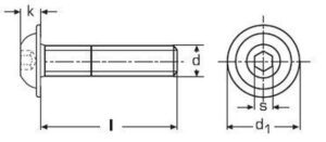 imbus M5x35 ZINEK 10.9 půlkulatá hlava límec ISO 7380-2